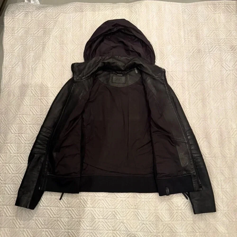 Classic Black Leather Jacket, Rudsak, US S - Picture 6 of 7